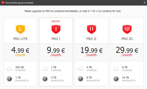 Reached MEGA Bandwidth
