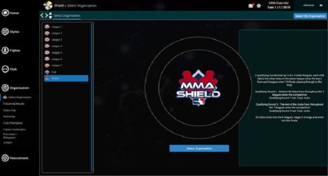 MMA Team Manager