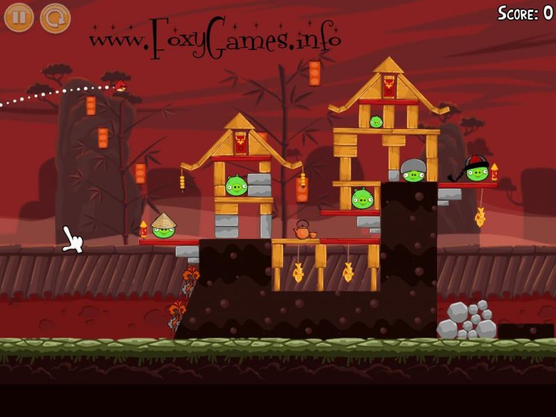 Angry Birds Seasons Year of the Dragon 2012 Chinese New Year Level Foxy Games